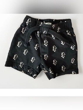 Mish Mish Black Lightning Bolt Shorts 12M